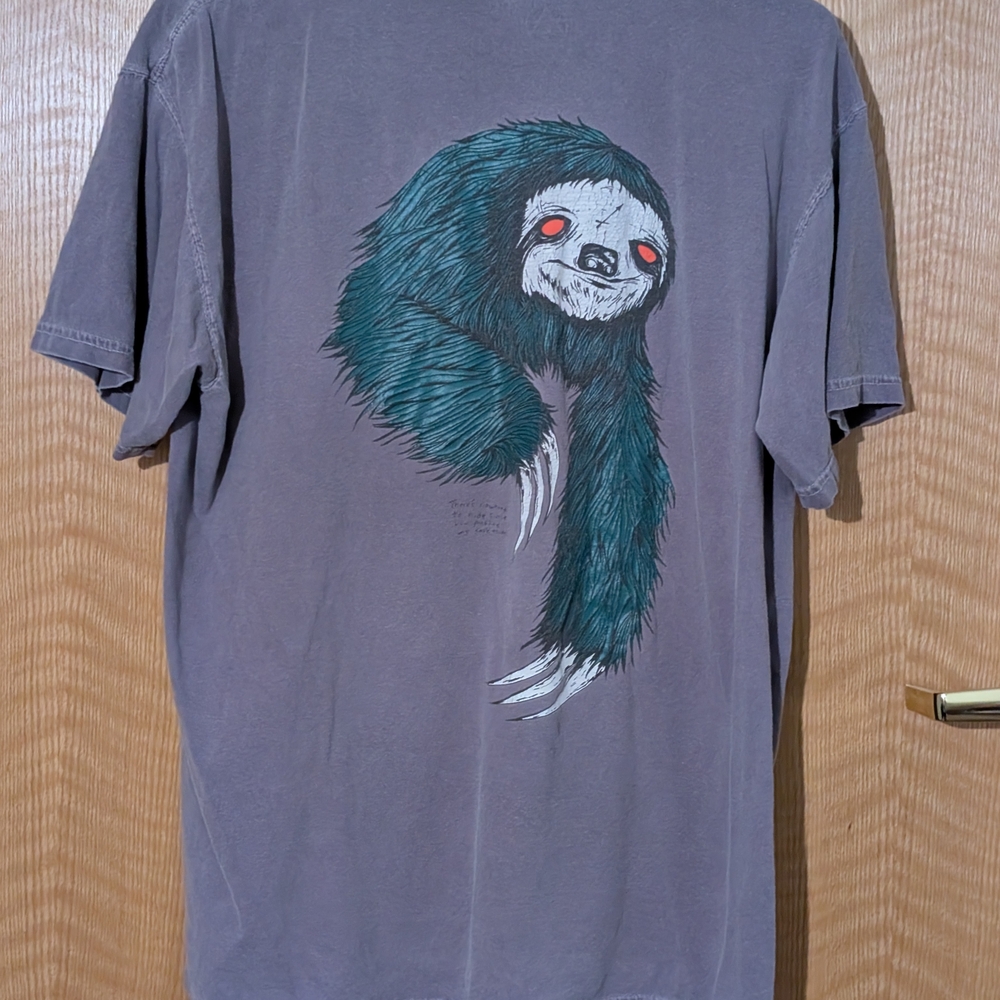 PALACE Gray Tee with Sloth Graphic